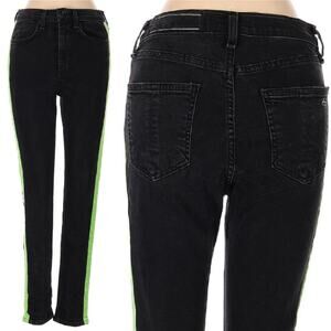Rag & Bone Size 27 Green Stripe Skinny Jeans